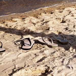 Flip flops on the beach